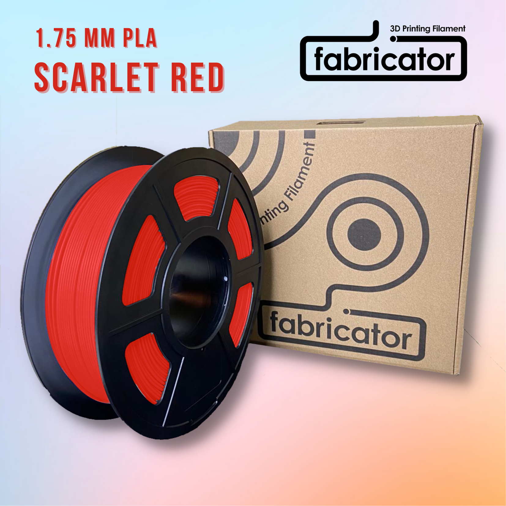 1KG 1.75mm Scarlet Red PLA Filament