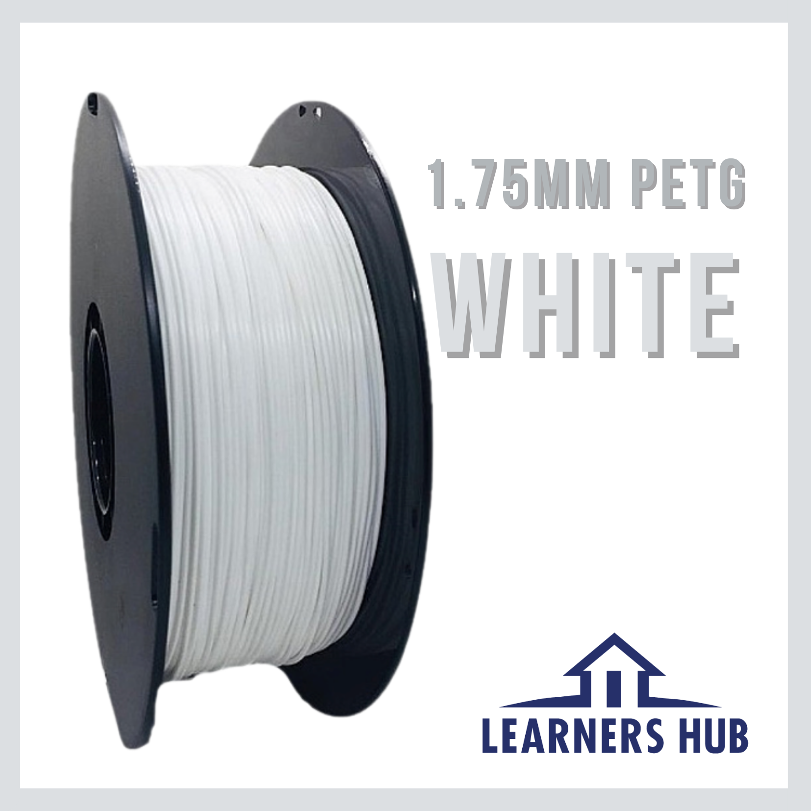 1KG 1.75mm White PETG Filament 