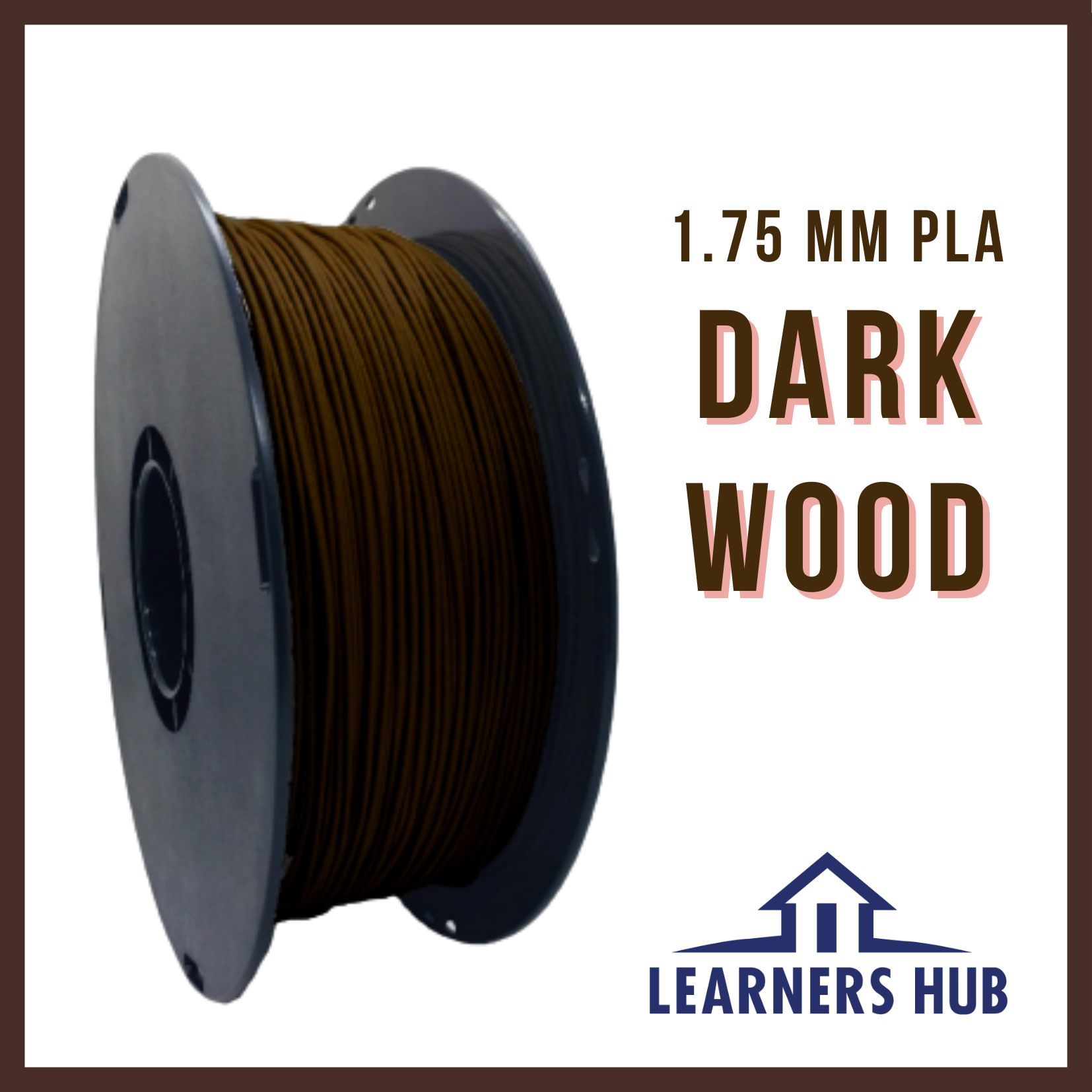 1KG 1.75mm Dark Wood PLA Filament