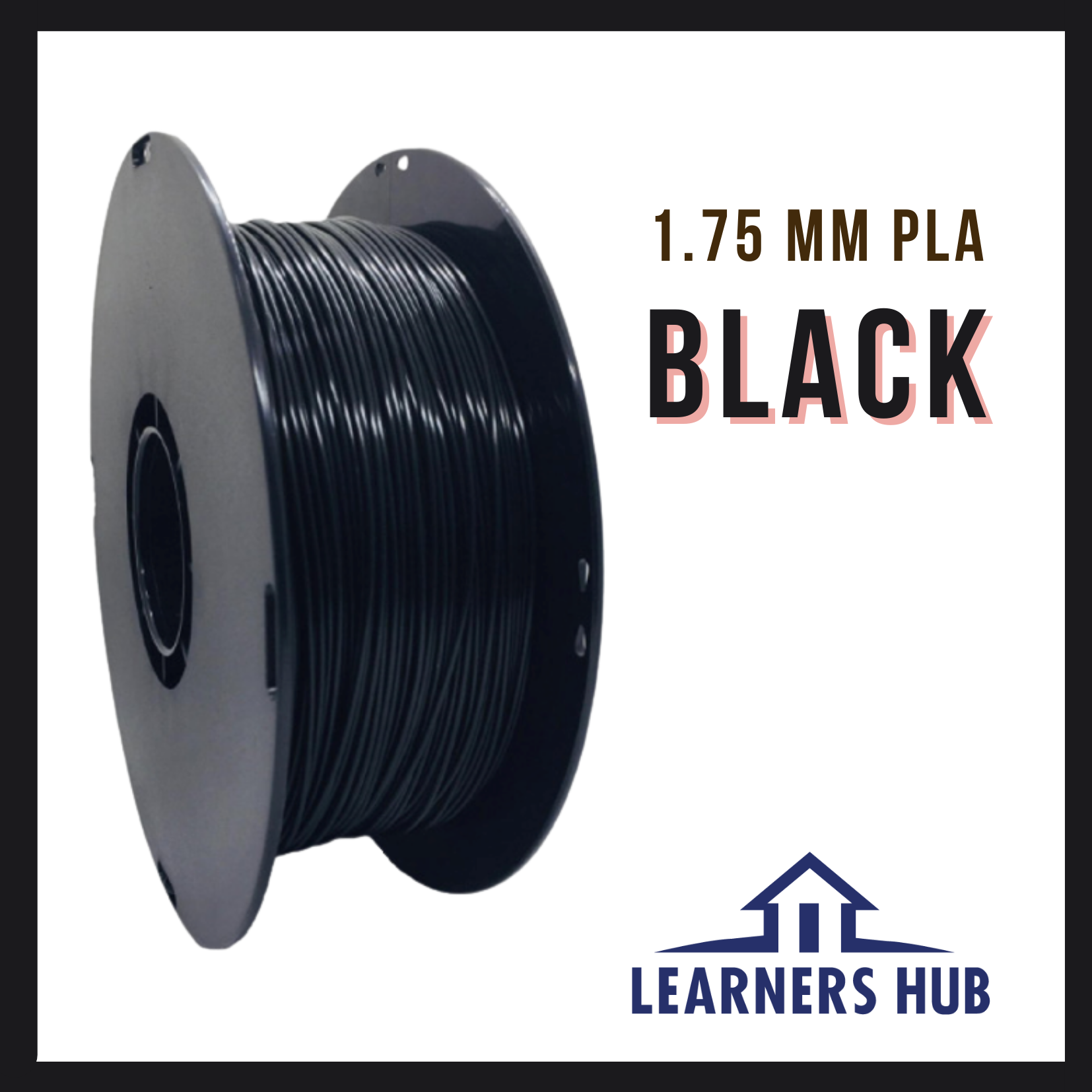 1KG 1.75mm Black PLA Filament