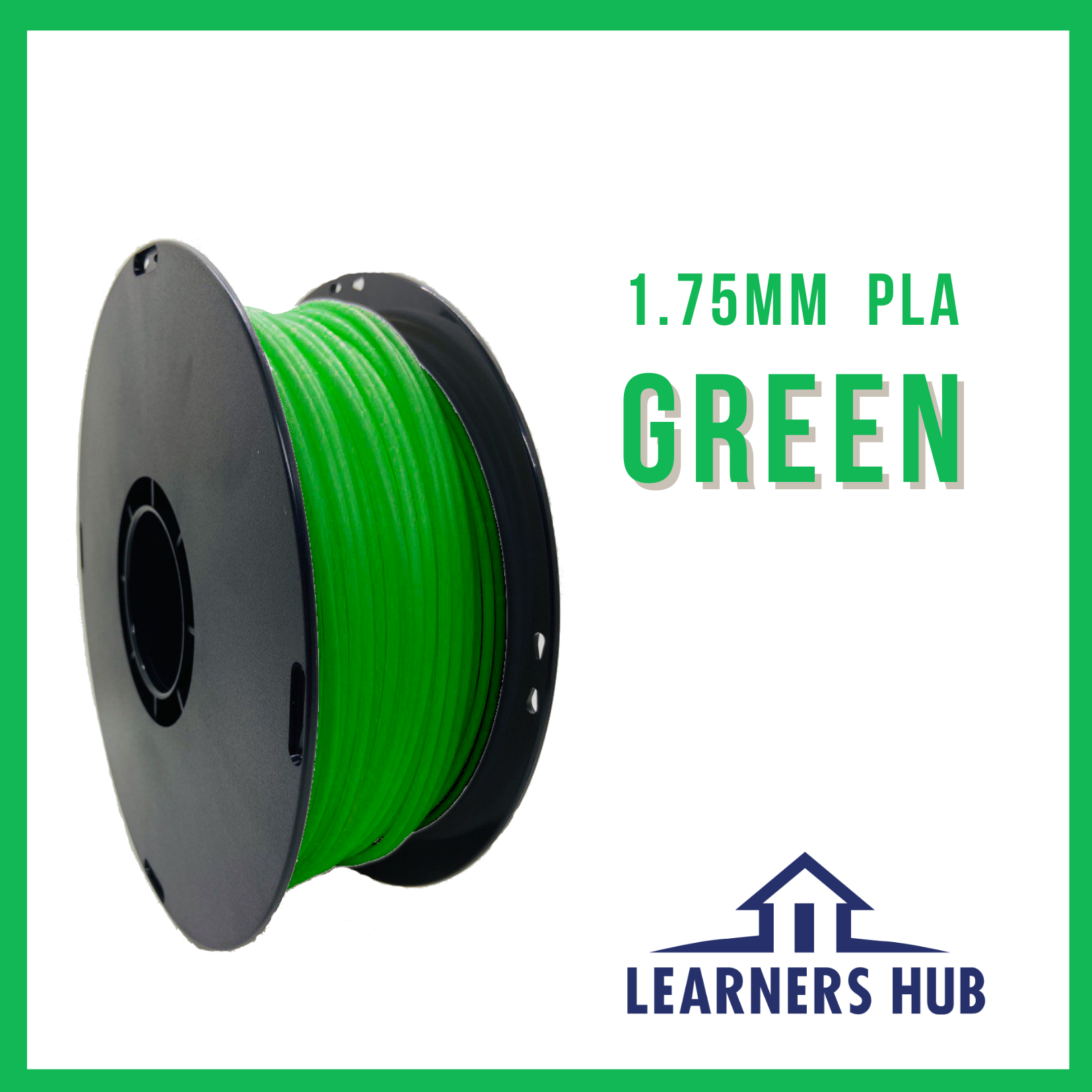 1KG 1.75mm Green PLA Filament