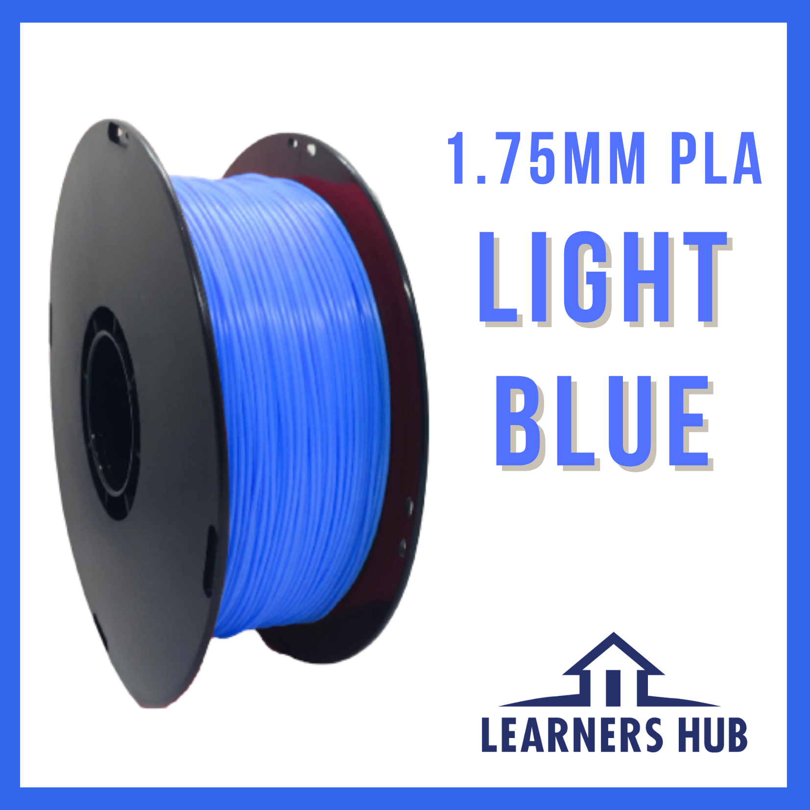 1KG 1.75mm Light Blue PLA Filament