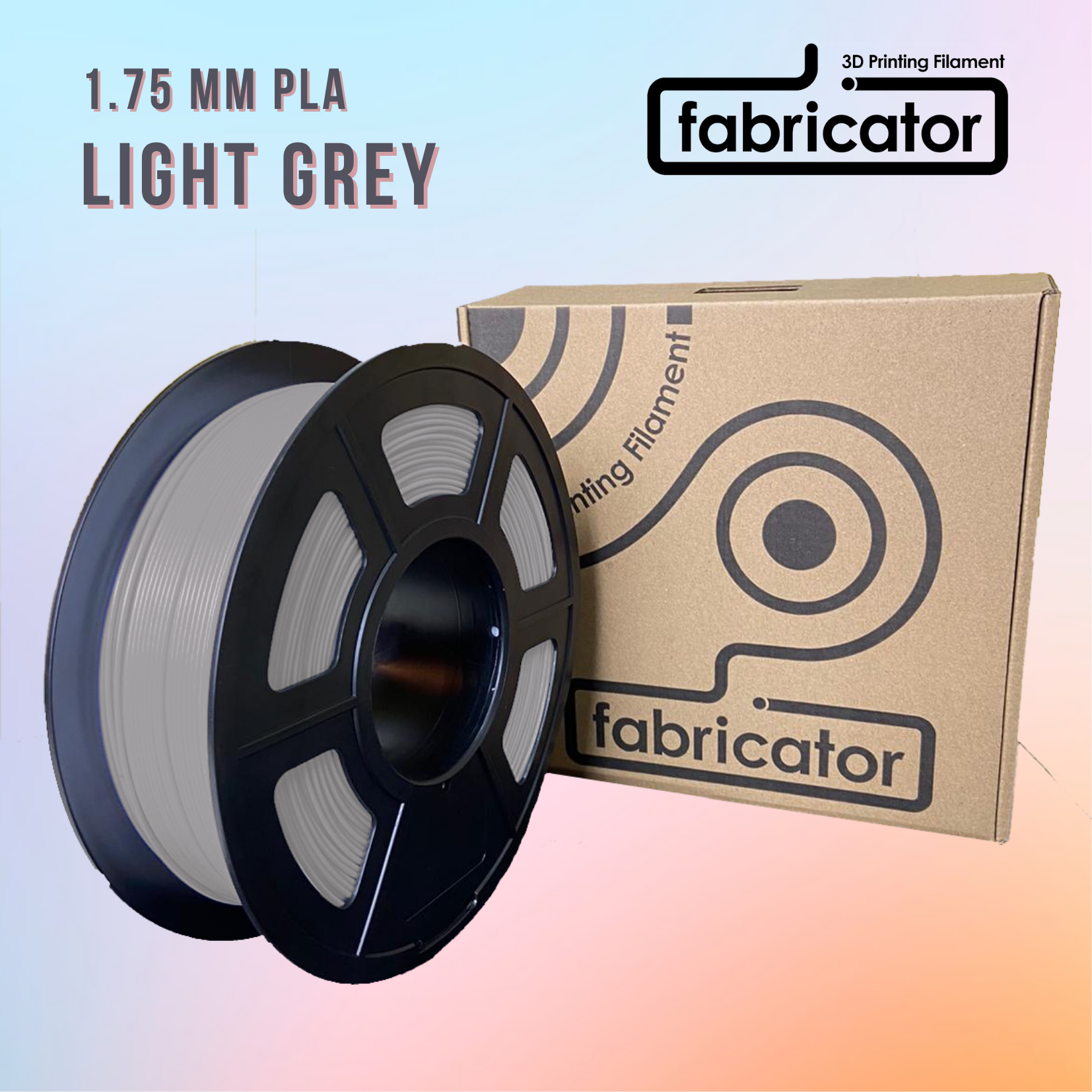 1KG 1.75mm Light Grey PLA Filament